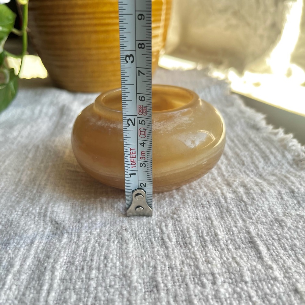 Vintage Polished Alabaster Lidded Bowl - Picture 9 of 14